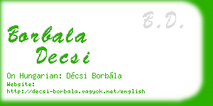 borbala decsi business card